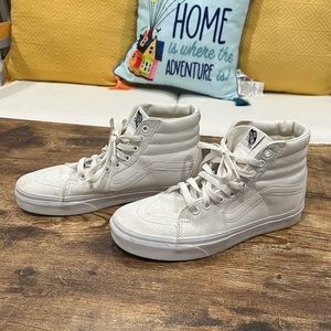 VANS- Sk8-Hi Canvas Shoe, Size 8